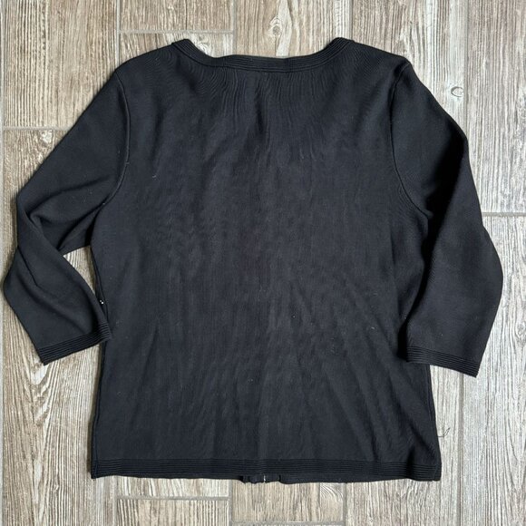 White House Black Market Embellished Knit Cardigan Zip M Beaded Whimsigoth - Picture 8 of 8